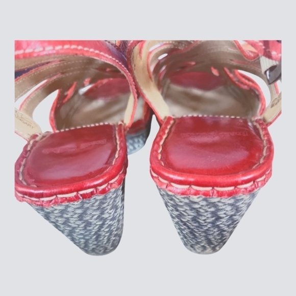 Josef Seibel Women's Julia Red Leather Strappy Adjustable strap Sandals EU 38 - Picture 4 of 10